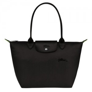 Longchamp Le Pliage Green Shoulder bag S Black | ZXHOSYF-51