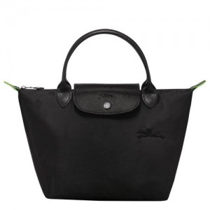 Longchamp Le Pliage Green Top handle bag S Black | SQGLNEC-82