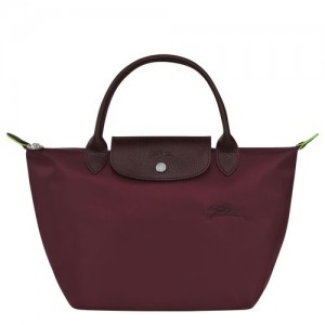 Longchamp Le Pliage Green Top handle bag S Burgundy | QDSLUGM-71