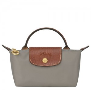 Longchamp Le Pliage Original Pouch with handle Turtledove | MFASGDC-67