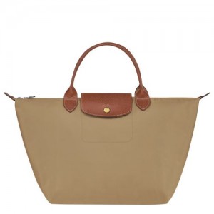 Longchamp Le Pliage Original Top handle bag M Desert | VZTIXHL-96