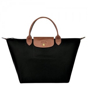 Longchamp Le Pliage Original Top handle bag M Black | ZYTPUSQ-94