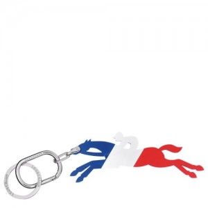 Longchamp Le Pliage Tres Paris Horse key rings Navy | RZWPCDQ-51