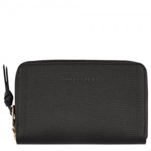 Longchamp Mailbox Compact wallet Black | YVEBTXJ-48