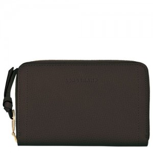 Longchamp Mailbox Compact wallet Ebony | WESPIGA-64