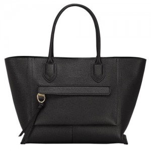 Longchamp Mailbox Top handle bag L Black | XFJOWLG-27