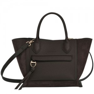 Longchamp Mailbox Top handle bag M Ebony | WFYLPJT-54