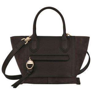 Longchamp Mailbox Top handle bag S Ebony | HTFQCXZ-62