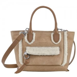 Longchamp Mailbox Top handle bag S Natural | OMBXCUT-79