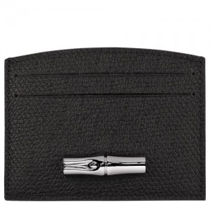 Longchamp Roseau Card holder Black | RHFXNPI-65