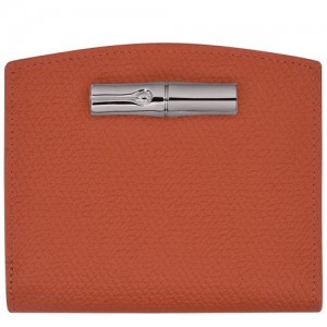 Longchamp Roseau Compact wallet Brick | EVPULWY-32