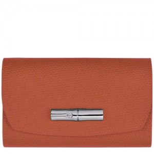 Longchamp Roseau Compact wallet Brick | YZEWIAB-67