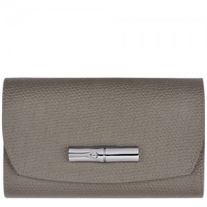 Longchamp Roseau Compact wallet Turtledove | PEKADUH-56