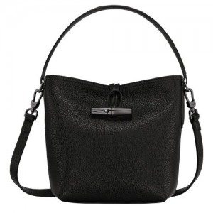 Longchamp Roseau Essential Bucket bag S Black | XNEPSTG-75