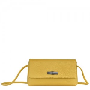 Longchamp Roseau Essential Pouch Yellow | QNJPABV-76