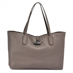 Longchamp Roseau Essential Shoulder bag Grey | DAQRZUV-78