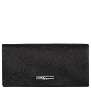 Longchamp Roseau Long continental wallet Black | WLAPMOS-71