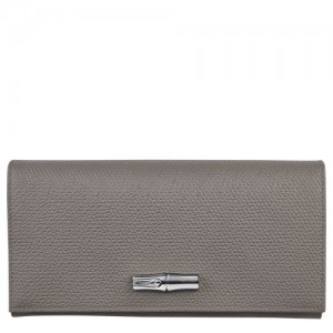 Longchamp Roseau Long continental wallet Turtledove | BNIYPOE-08