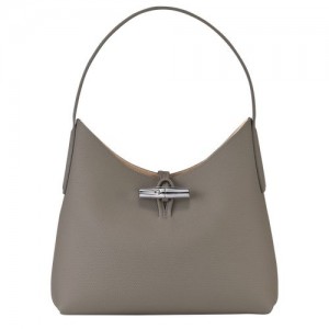 Longchamp Roseau Shoulder bag M Turtledove | IHRDBAP-06