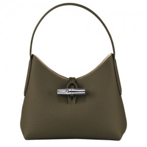 Longchamp Roseau Shoulder bag XS Khaki | LSMFZJR-45