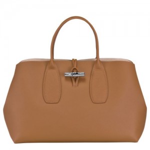 Longchamp Roseau Top handle bag L Natural | PULYXKG-90