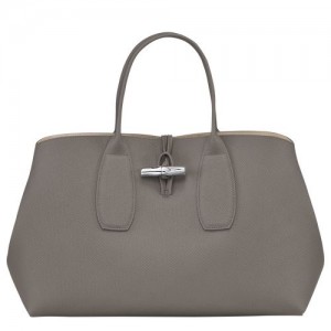 Longchamp Roseau Top handle bag L Turtledove | LGEFCUH-94