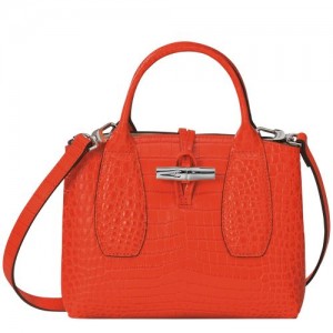 Longchamp Roseau Top handle bag S Orange | VRKJOCA-30