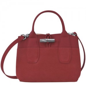 Longchamp Roseau Top handle bag S Red | WPKYHNL-80