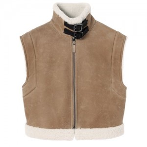 Longchamp Short sleeveless vest Natural | ZBXODSY-75