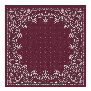 Longchamp Silk scarf 50 Burgundy | HFXMAOG-06