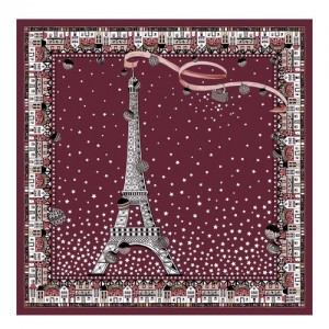 Longchamp Silk scarf 50 Red Lacquer | QRYXWPZ-60