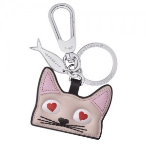 Longchamp Spring/Summer Collection 2022 Cat key ring Pale Pink | WMPACSJ-46