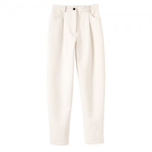 Longchamp Trousers Ecru | ODJXQWL-21