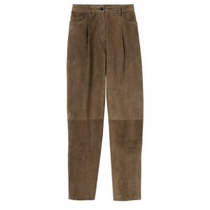 Longchamp Trousers Khaki | BXJQAIH-68