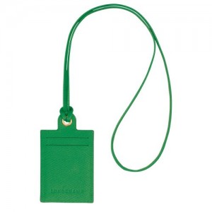 Longchamp epure Card holder with necklace Green | JNGBFCQ-43