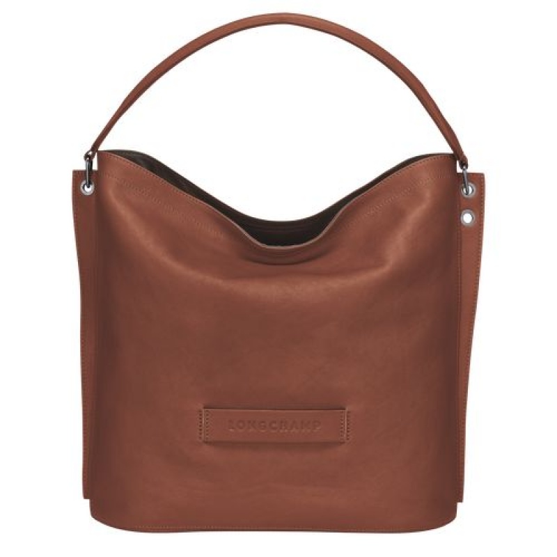 Longchamp 3D Shoulder bag Cognac | YLNFIRK-02