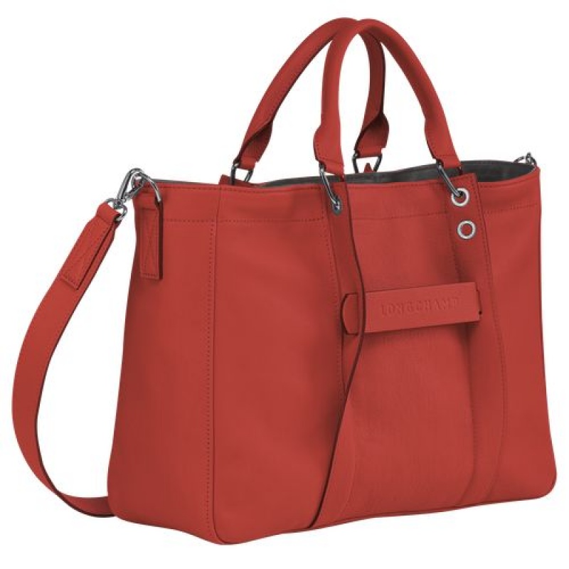 Longchamp 3D Top handle bag M Terracotta | PEWMAHC-97