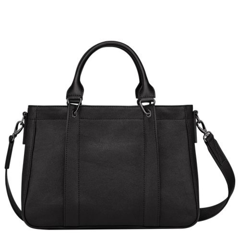 Longchamp 3D Top handle bag S Black | CJLAWDB-64