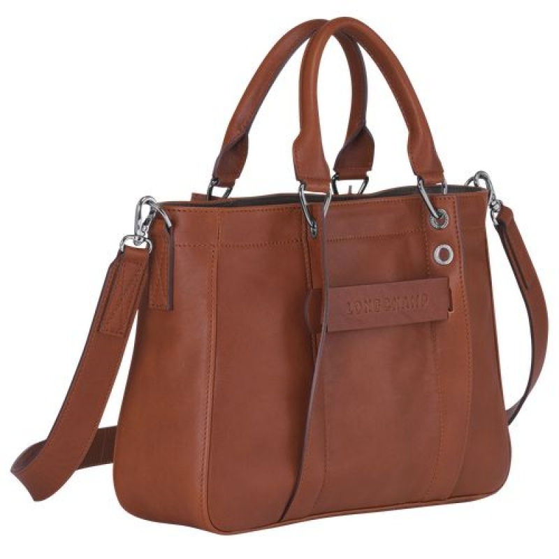 Longchamp 3D Top handle bag S Cognac | DBCEGLQ-96