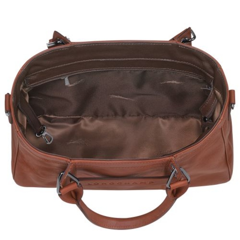 Longchamp 3D Top handle bag S Cognac | DBCEGLQ-96