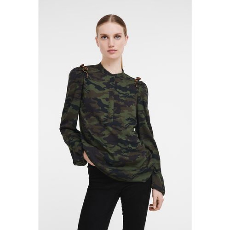 Longchamp Blouse Khaki | RFZEVGB-12