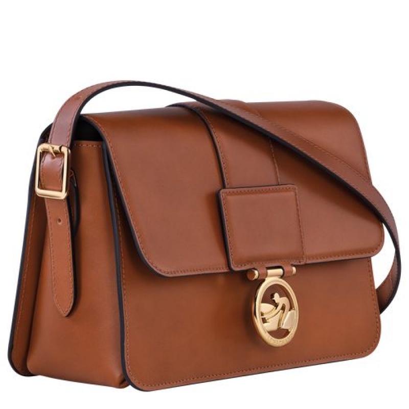 Longchamp Box-Trot Crossbody bag M Cognac | QAIKPOU-65