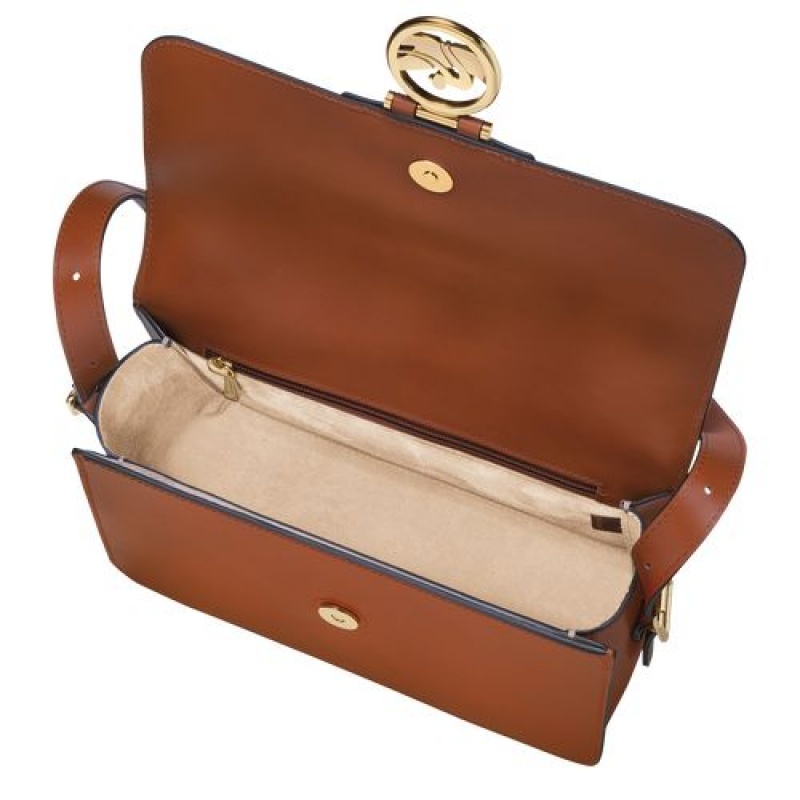 Longchamp Box-Trot Crossbody bag M Cognac | QAIKPOU-65