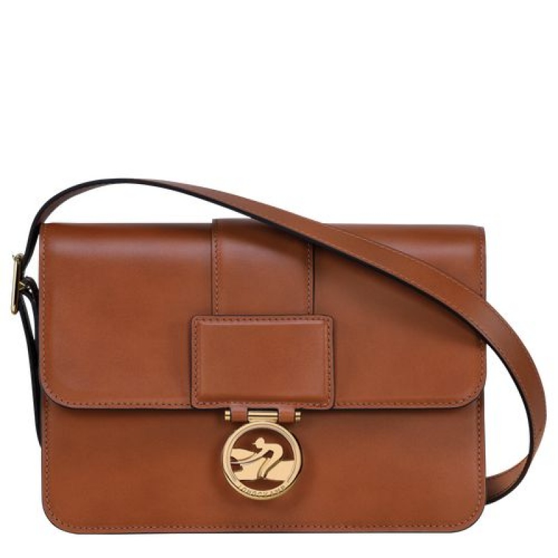 Longchamp Box-Trot Crossbody bag M Cognac | QAIKPOU-65