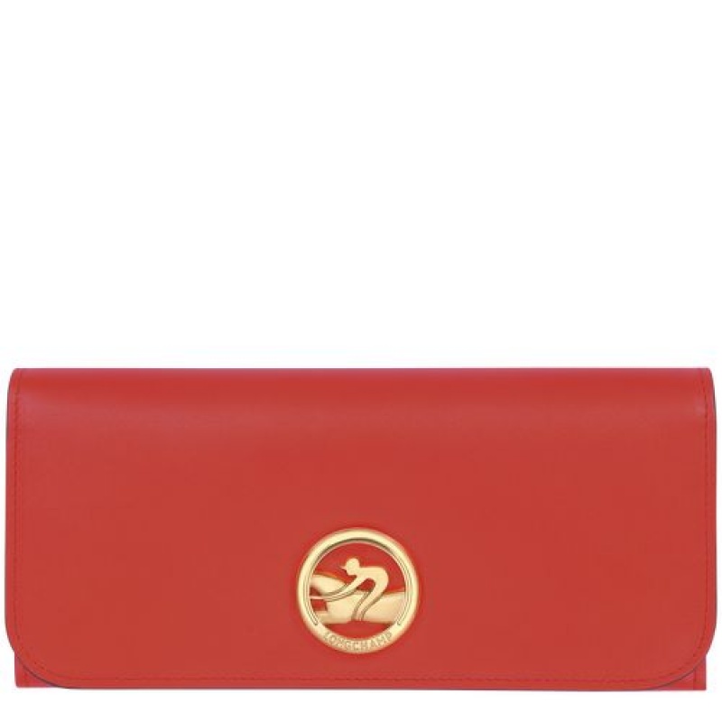 Longchamp Box-Trot Long continental wallet Orange | CBDZKON-86