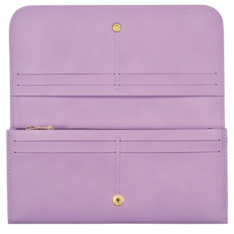 Longchamp Box-Trot Long continental wallet Lilac | SJDGRZW-97