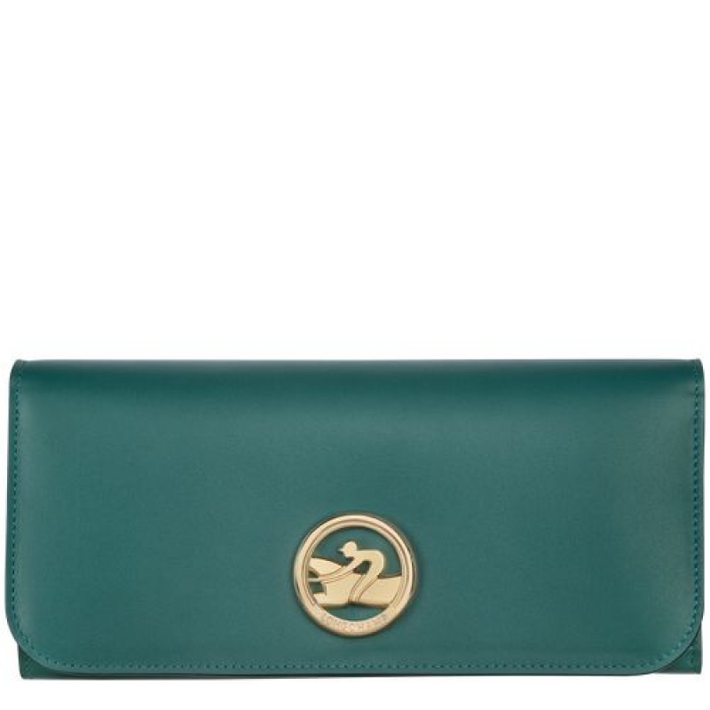 Longchamp Box-Trot Long continental wallet Cypress | MVWFRLX-95