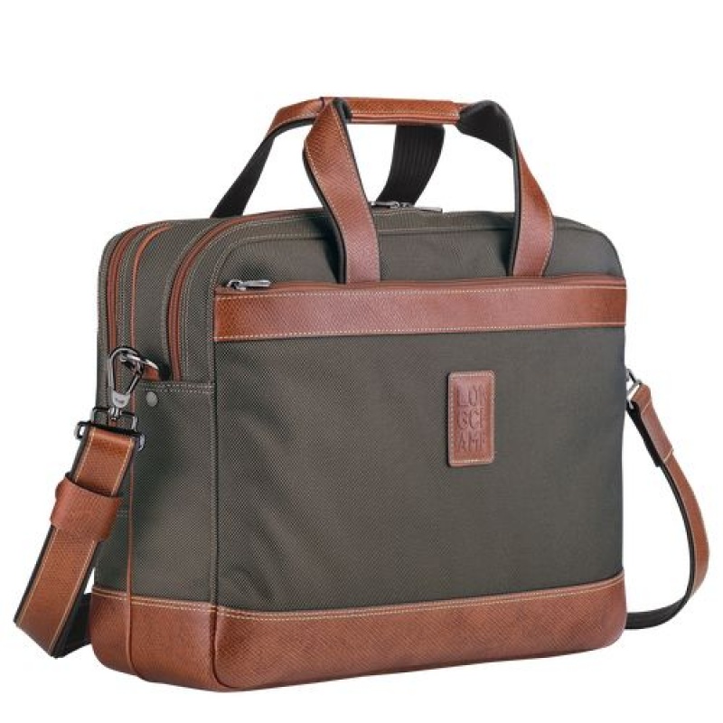 Longchamp Boxford Briefcase L Brown | YWLAKCX-04