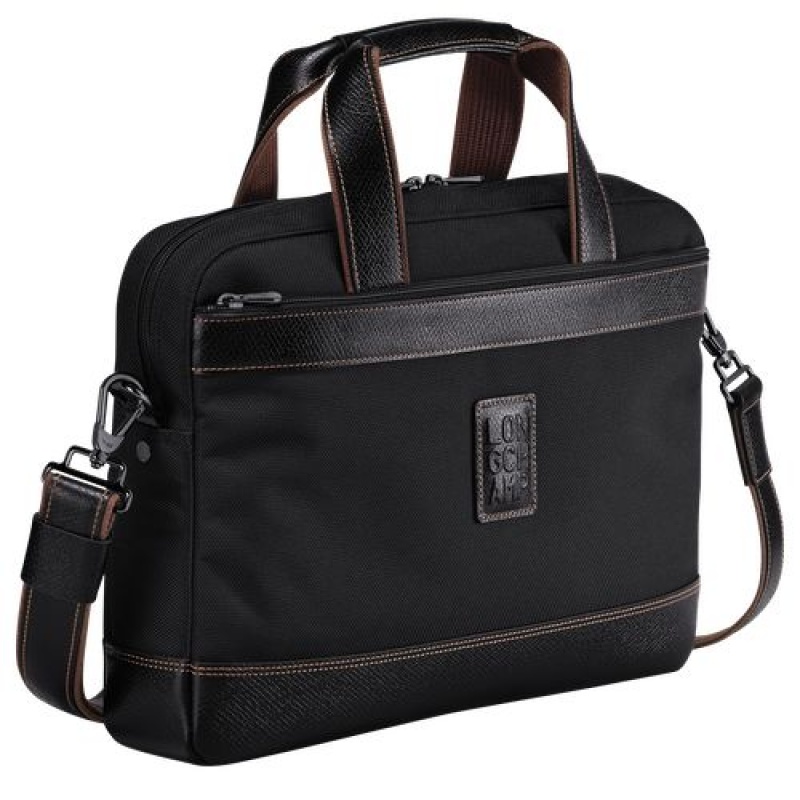 Longchamp Boxford Briefcase S Black | GJVTZBI-75