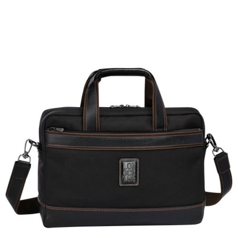 Longchamp Boxford Briefcase S Black | GJVTZBI-75